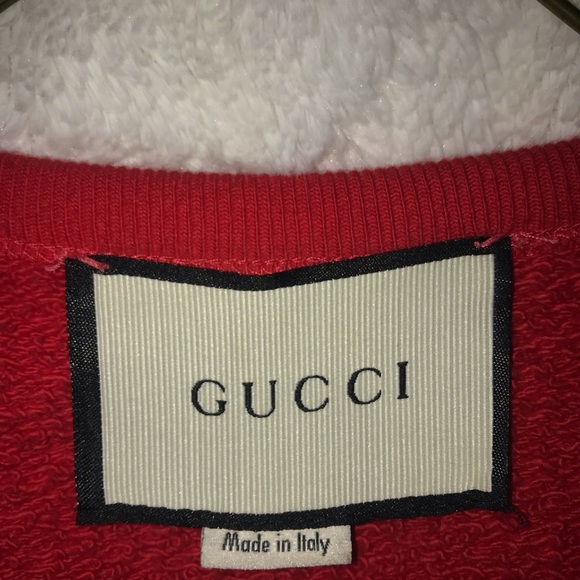 Red Gucci Coco Capitán logo sweatshirt - Picture 3 of 6